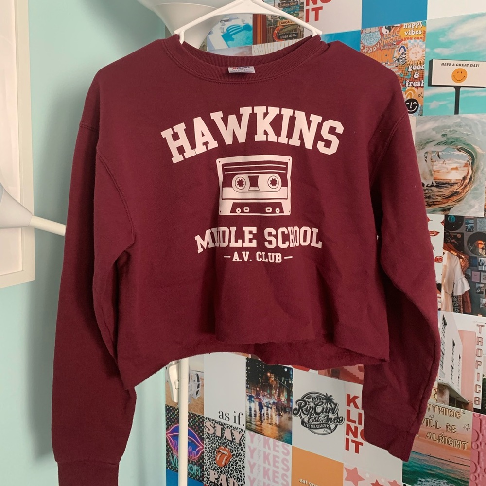 stranger things cropped sweater